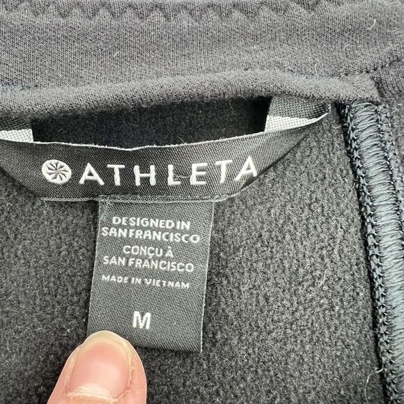 Athleta Black Moto Jacket Medium Zippers - Picture 3 of 4
